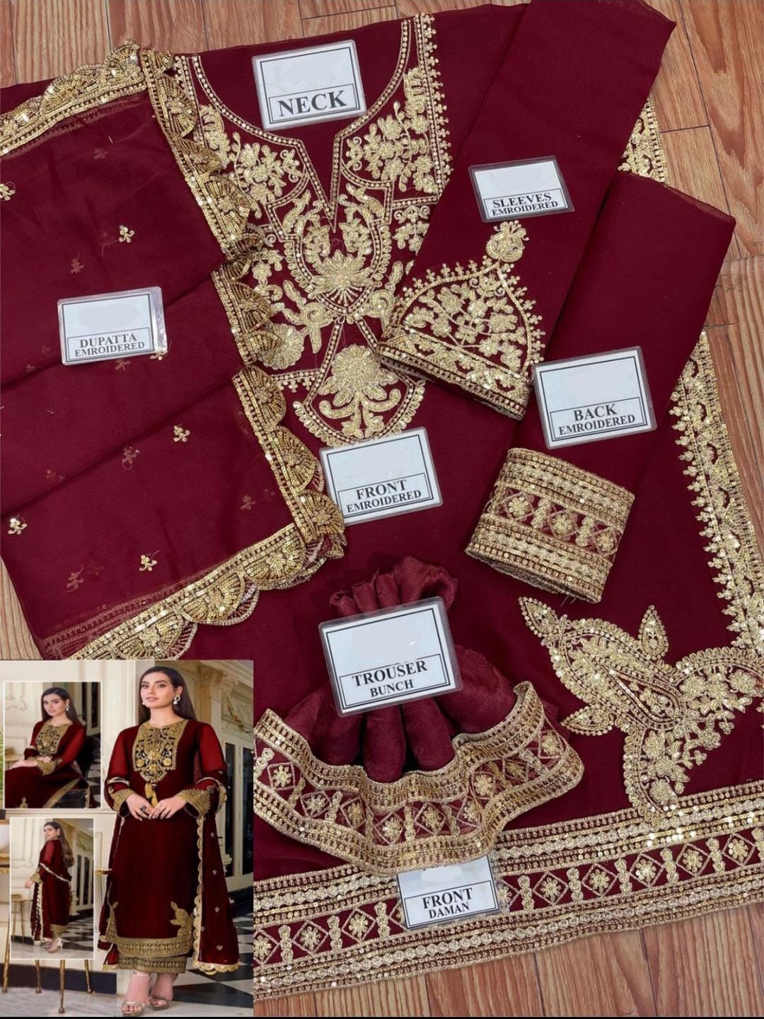 Asim Jofa Mehroon Chiffon AJIM-03