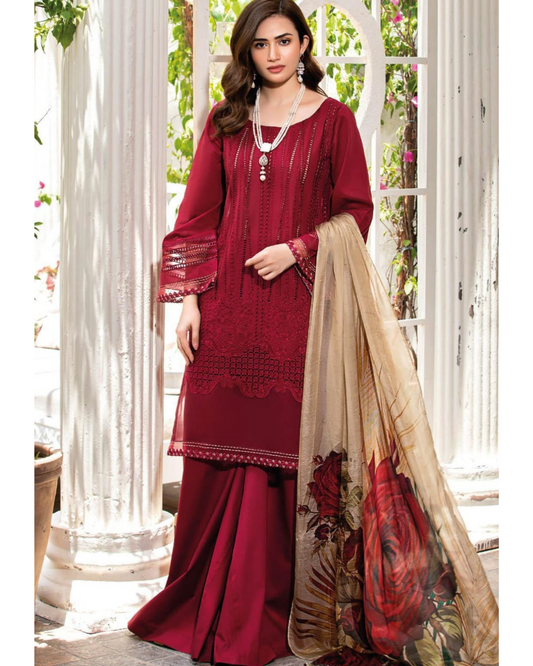 KAHF Paint The Town Red Design 07 Luxury Lawn Collection