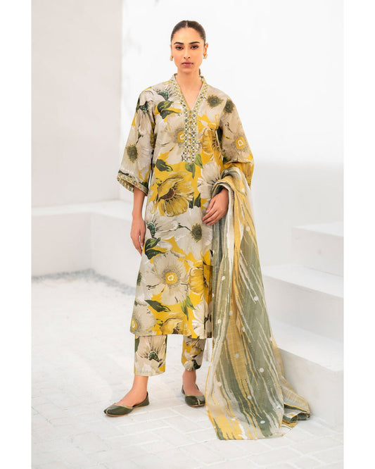 Baroque WZ-99 Lawn Embroidered Suit