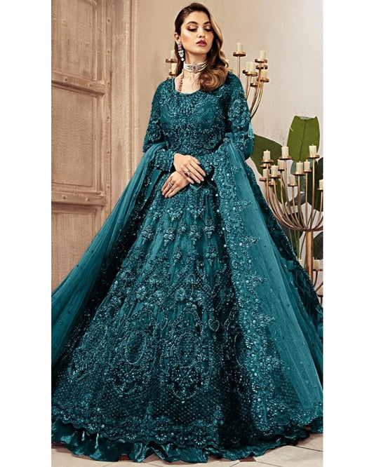 Maria B Couture Zinc Net Maxi