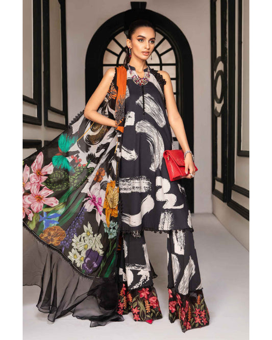 Maria B MPT-2205-A Embroidered Lawn Suit