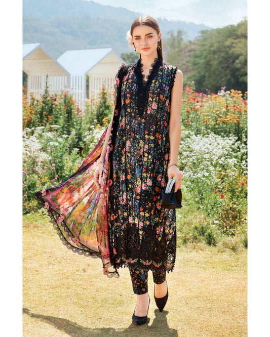 Maria B MPT-2507-B Lawn Embroidered Suit